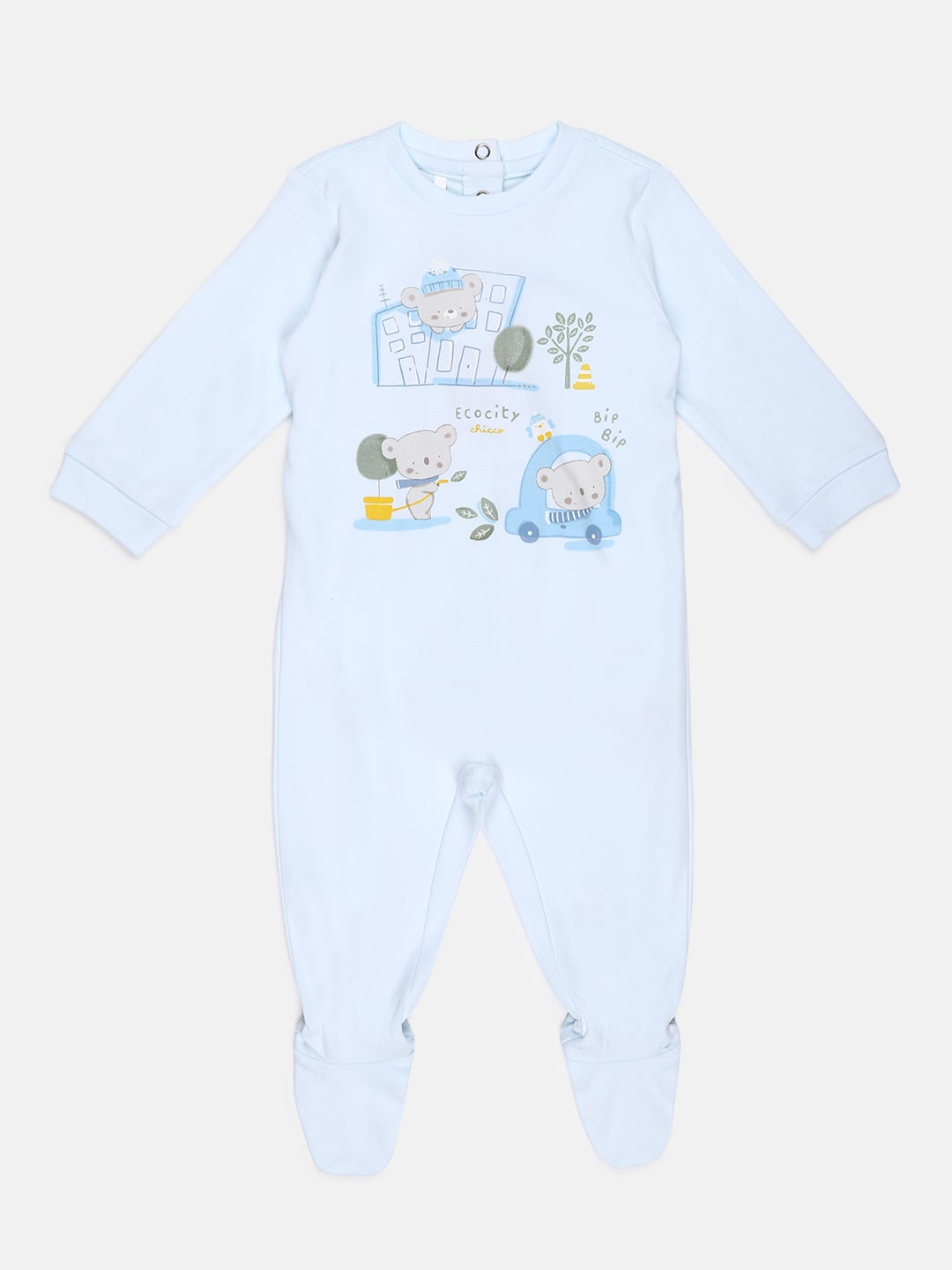 Printed Babysuit-Blue